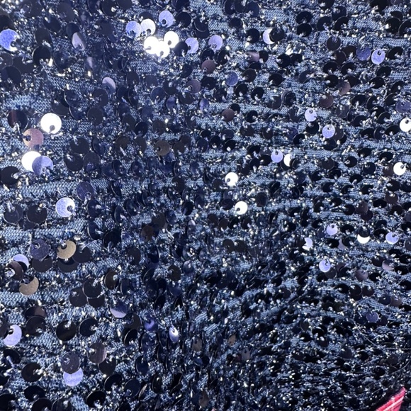 The Children's Place Girls Sequin Plaid Dress Blue Size 16 XXL - Picture 6 of 8